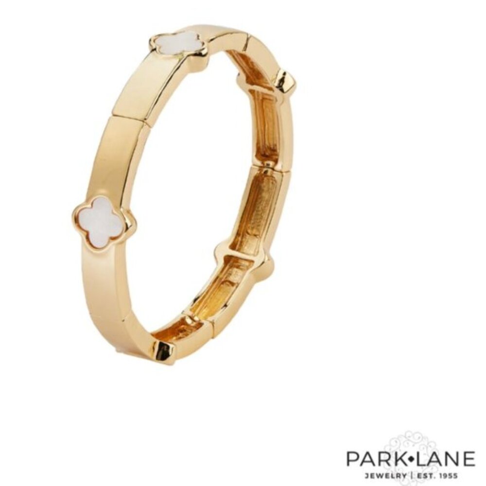 Park Lane Mother of Pearl Quatrefoil Motif Chiffon Bracelet